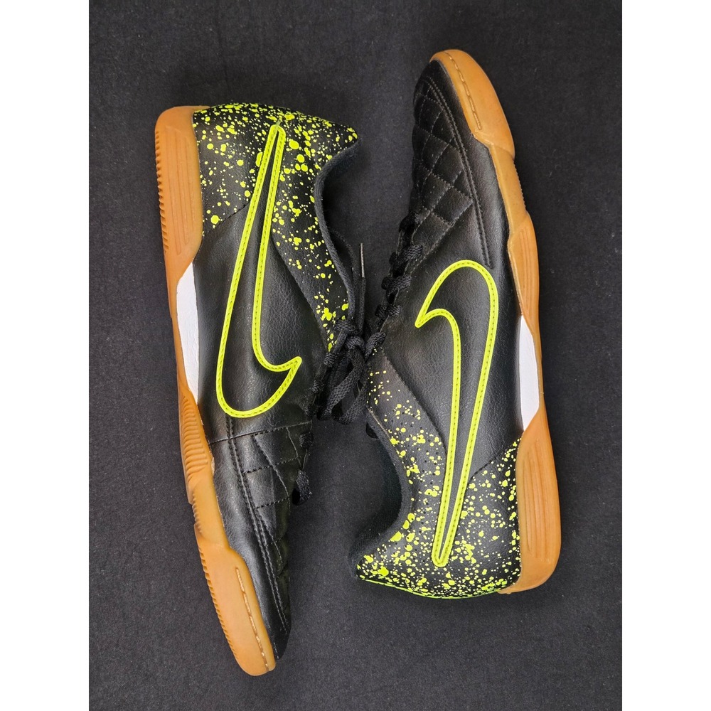 Nike Tiempo Rio III IC Indoor Soccer Shoes Black Volt 631523-007 Mens 9